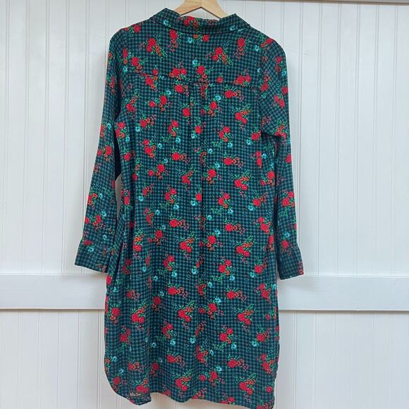 Matilda Jane Fa La La Floral Gingham Shirt Dress Long Sleeve Button Down - Picture 3 of 12